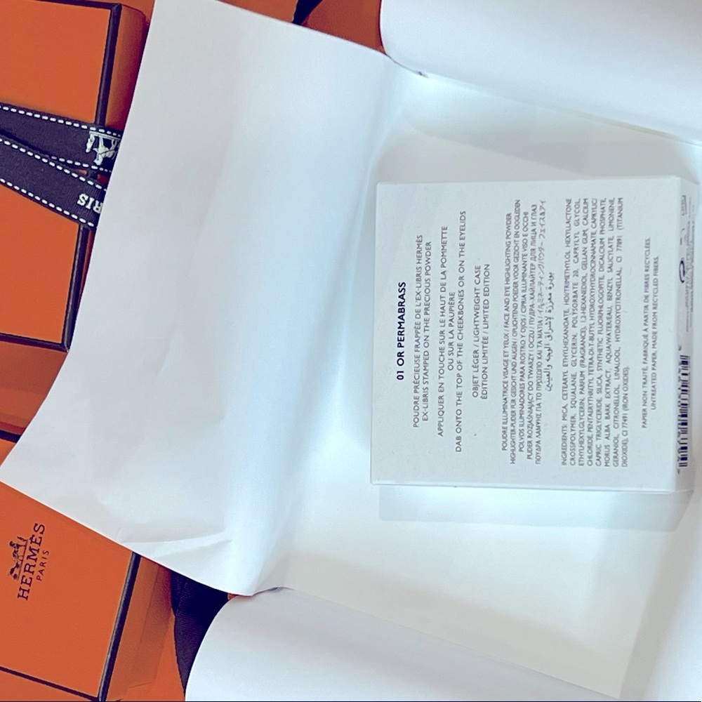 Brand New Limited&Rare Hermès 01 Permabrass Poudre D'Orfèvre Illuminating Powder - Picture 5 of 7